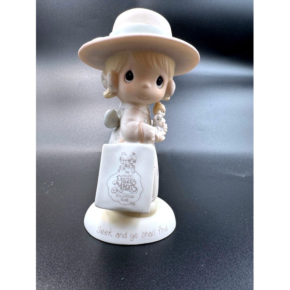 Enesco Precious Moments Seek and Ye Shall Find Figurine 1984 E-0005 Dove Mark